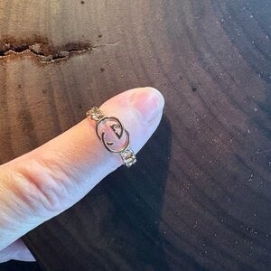Gucci ring gold tone adjustable never worn